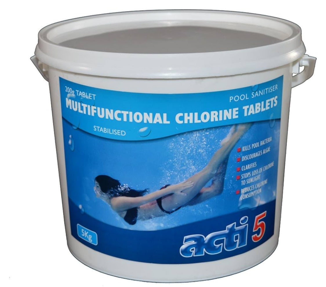 Multifunction Chlorine Tablet 5kg ( large 200g tablets )